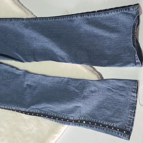 Ethyl Womens Boot Cut Blue Jeans - Picture 5 of 13